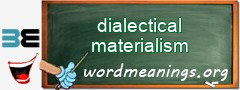 WordMeaning blackboard for dialectical materialism